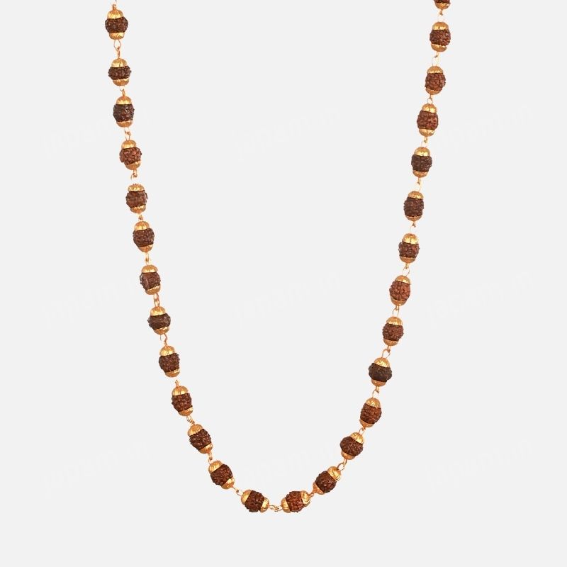 Gold Plated Eternal Grace Rudraksha Mala