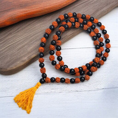 Original Rudraksha Karungali Mala - 108 + 1 Beads