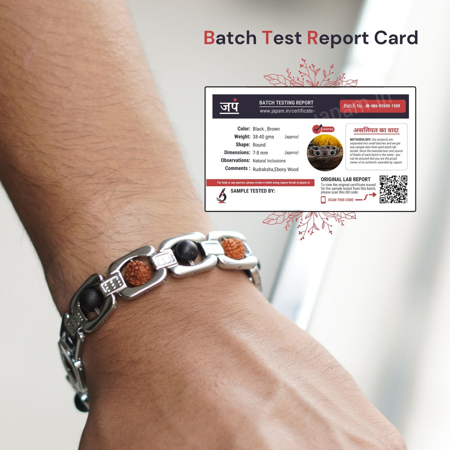 Silver Plated Essential Rudraksha Karungali Bracelet