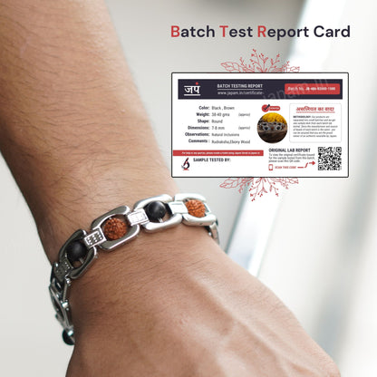 Silver Plated Essential Rudraksha Karungali Bracelet