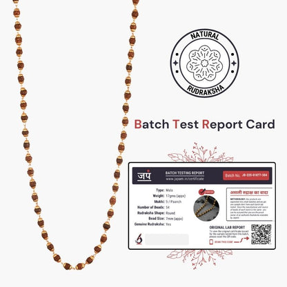 Gold Plated Eternal Grace Rudraksha Mala