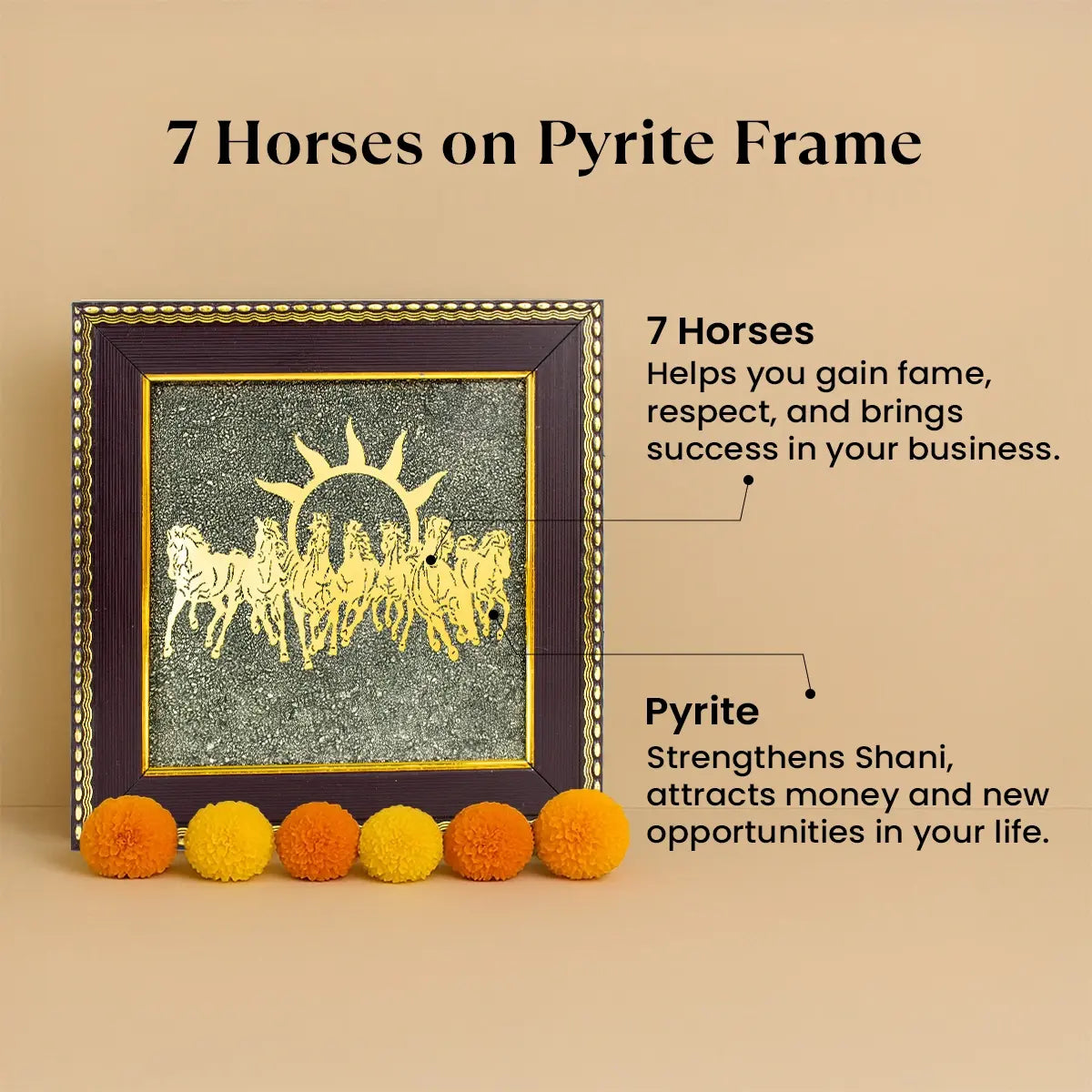 7 Horses Pyrite Frame