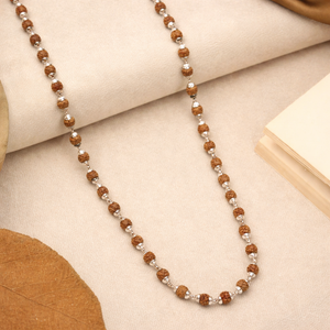 Silver Plated Elegant Rudraksha Mala