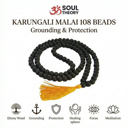 Original Karungali Malai 108 Beads Ebony Wood