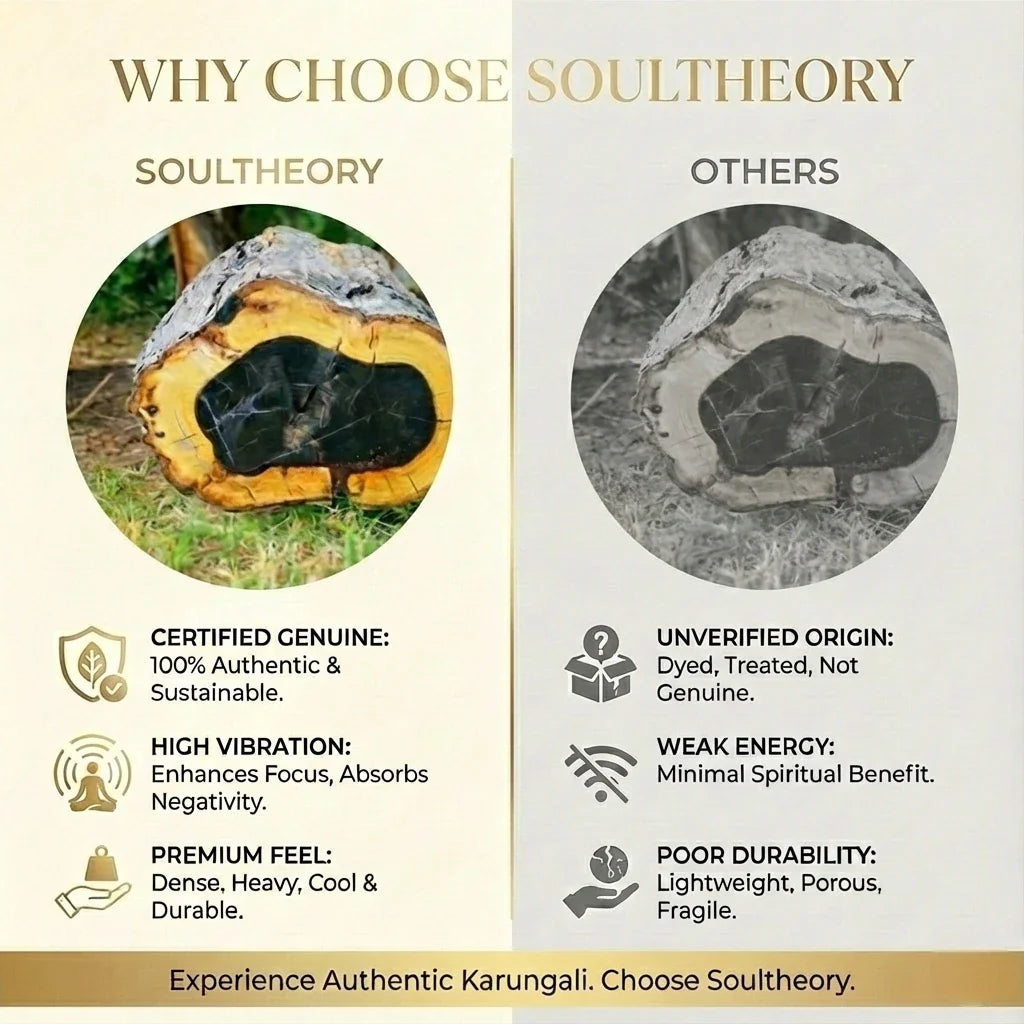 Karungali Malai Silver Cap Plated Necklace