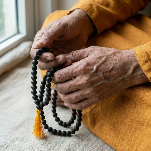 Original Karungali Malai 108 Beads Ebony Wood