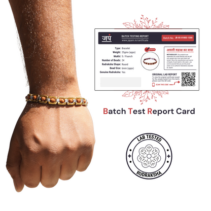 Gold Plated DuoTone Rudraksha Bracelet